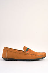 Azzurro Tan Suede Loafers